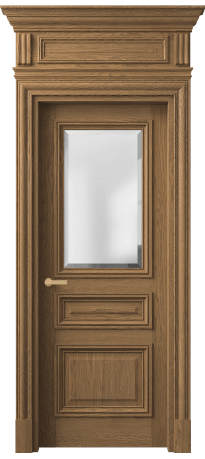 Межкомнатная дверь Антик 7304 Дуб мускатный матовый Сатинированное стекло с фацетом Цена 273289 ₽ | Volhovec