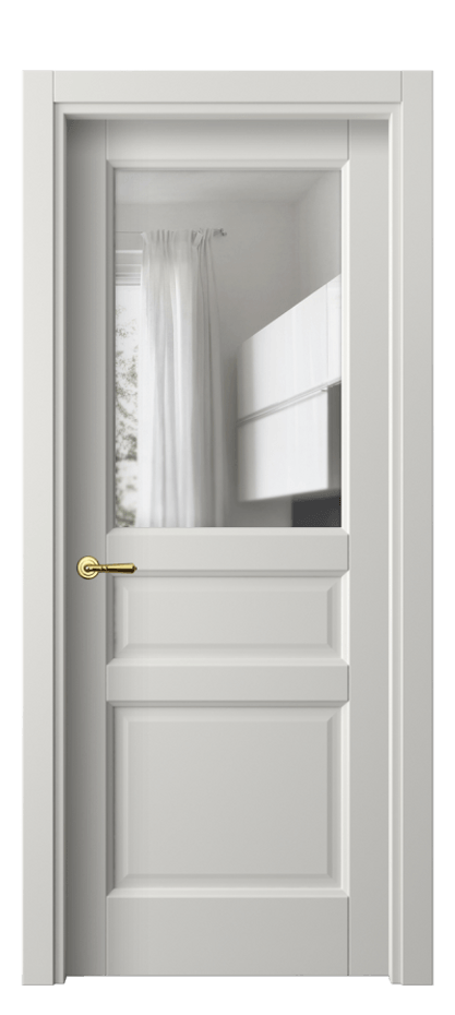 Межкомнатная дверь Галант 1432 Матовый серый Прозрачное стекло Цена 54599 ₽ | Volhovec