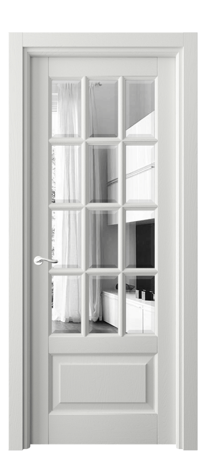 Межкомнатная дверь Лигнум 0728 Дуб светло-серый Двустороннее зеркало с фацетом, триплекс Цена 162599 ₽ | Volhovec