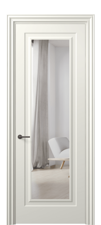 Межкомнатная дверь Маскот 8403 Матовый жемчужный Двустороннее зеркало, триплекс Цена 80899 ₽ | Volhovec