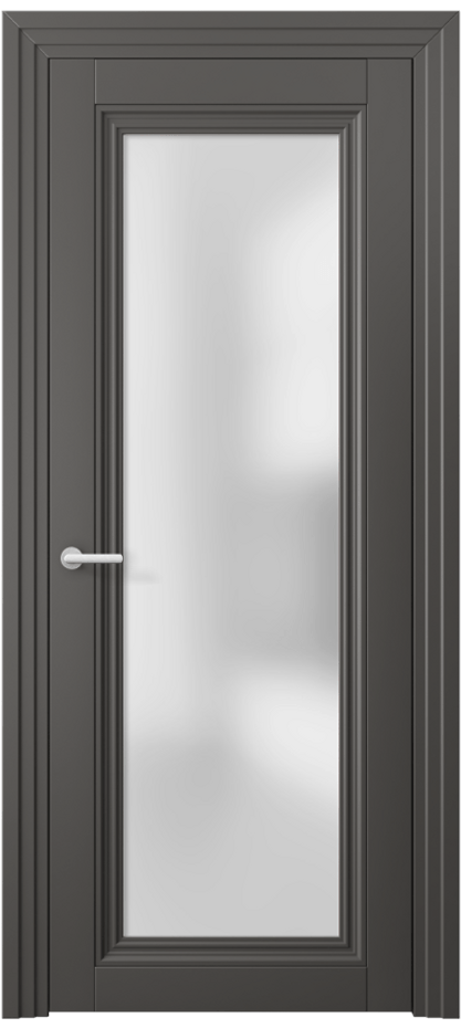 Межкомнатная дверь Центро 2502 ПЭТ графитовый Сатинированное стекло Цена 48899 ₽ | Volhovec