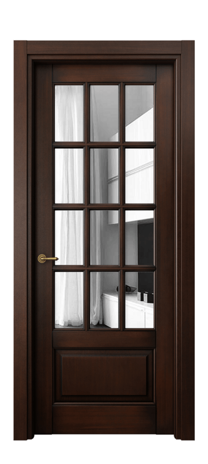 Межкомнатная дверь Тоскана Грильято 6313 Бук тёмный с патиной Двустороннее зеркало, триплекс Цена 135699 ₽ | Volhovec