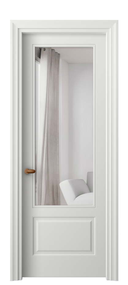 Межкомнатная дверь Эссе 8542 Матовый светло-серый Двустороннее зеркало, триплекс Цена 75199 ₽ | Volhovec