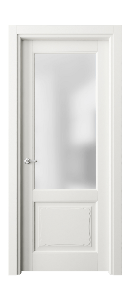 Межкомнатная дверь Тоскана Элегантэ 6322 Матовый серый Сатинированное стекло Цена 95799 ₽ | Volhovec