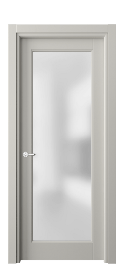 Межкомнатная дверь Тоскана Ромбо 6300 Матовый тёплый серый Сатинированное стекло Цена 92999 ₽ | Volhovec