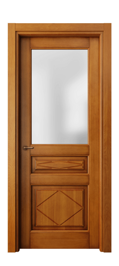 Межкомнатная дверь Тоскана Ромбо 6344 Бук светлый с патиной Сатинированное стекло Цена 117799 ₽ | Volhovec