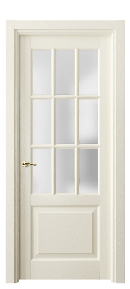 Межкомнатная дверь Лигнум 0748 Дуб молочно-белый Сатинированное стекло Цена 162599 ₽ | Volhovec