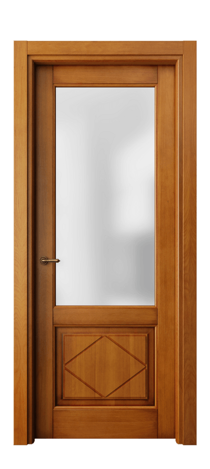 Межкомнатная дверь Тоскана Ромбо 6342 Бук светлый с патиной Сатинированное стекло Цена 113399 ₽ | Volhovec