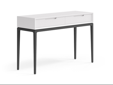 Мебель Консоль Вельвет 2 ящика. Цвет Матовый пудровый белый. Материал Гладкая эмаль. Коллекция Консоль Вельвет 2 ящика. Картинка.