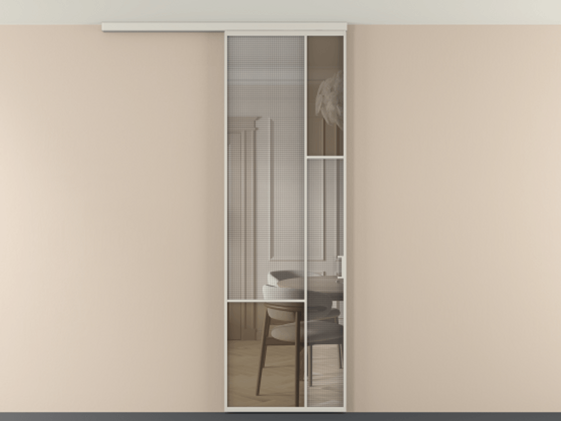 Перегородка Mosaic вдоль стены на потолок одностворчатая #VENDORCODE# #FURNISH# #GLASS# Цена #PRICE# #CURRENCY# | Volhovec