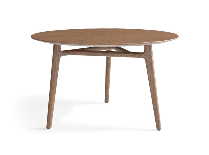 Мебель Стол Примо обеденный круглый 125×125 см. Цвет Дуб каштановый матовый. Материал Массив дуба матовый. Коллекция Стол Примо обеденный круглый 125×125 см. Картинка.