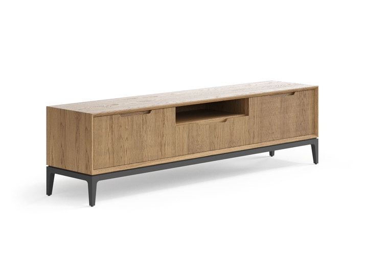 Мебель ТВ тумба Вельвет. Цвет Дуб мускатный матовый. Материал Массив дуба матовый. Коллекция ТВ тумба Вельвет. Картинка.