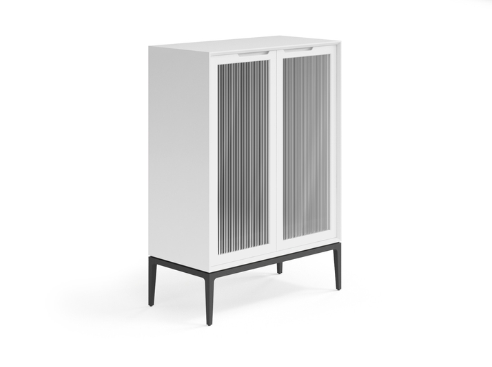 Мебель Витрина Вельвет. Цвет Матовый белоснежный. Материал Гладкая эмаль. Коллекция Витрина Вельвет. Картинка.