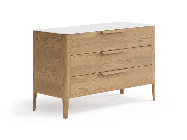 Мебель Комод Пьега 3 ящика. Цвет Дуб мускатный матовый. Материал Массив дуба матовый. Коллекция Комод Пьега 3 ящика. Картинка.