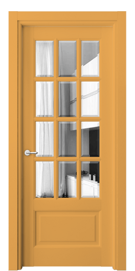 Дверь межкомнатная 6313 Пастельно-жёлтый RAL 1034. Цвет RAL Пастельно-жёлтый RAL 1034. Материал Гладкая эмаль. Коллекция Тоскана Грильято. Картинка.