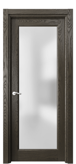 Дверь межкомнатная 0700 ДСЕ.Б САТ. Цвет Дуб серый брашированный. Материал Массив дуба брашированный. Коллекция Лигнум. Картинка.